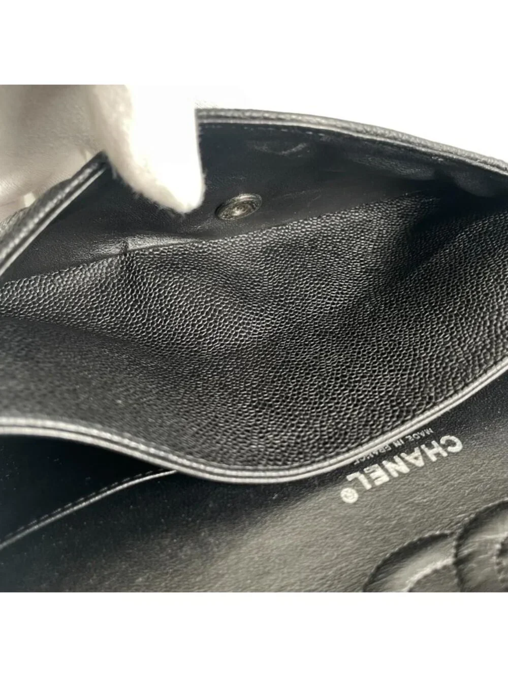 Chanel Shoulder Bag Quilted 25 Silver Chain Black